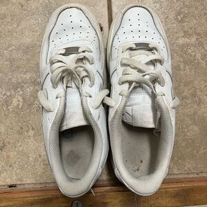 White  Athletic Sneakers - Classic Low-Top Nike Air Force 1